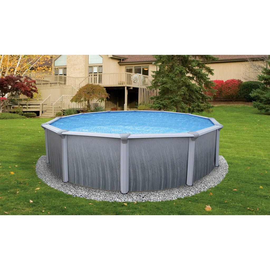 Pool With Martinique Round Bluewave Steel Rail 52-In 7-In 18' Top