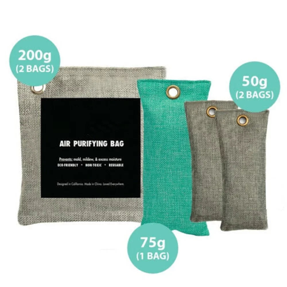 Charcoal Air Bag 20pcs Bamboo Odor Activated Bags Absorber Purifying Charcoal