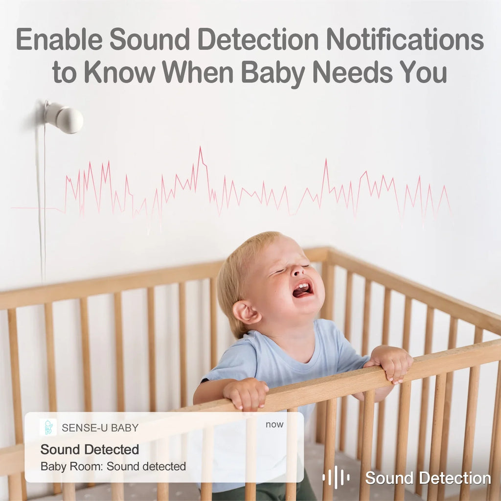 Pan-Tilt-Zoom, No Smart Zone Talk, 2-Way Background Sense-U with Detection, Monitor(FSA&HSA Eligible) Video Night Vision, Fee, Person/Baby Baby Activity Audio, Monthly Crying 2K Sound/Motion
