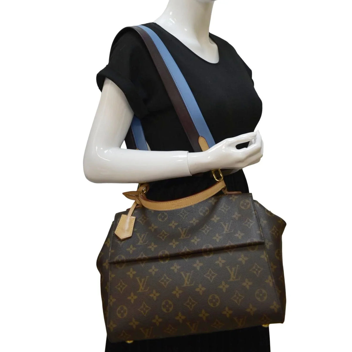 Monogram Pre-owned Shoulder Brown MM Bag Canvas Cluny