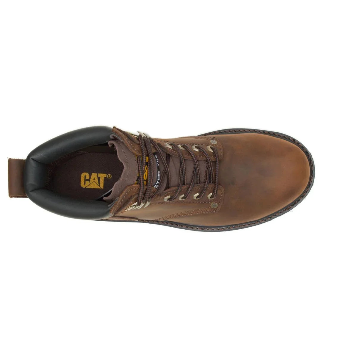 Men Caterpillar Work Brown Steel Toe Shift Boot Second Dark