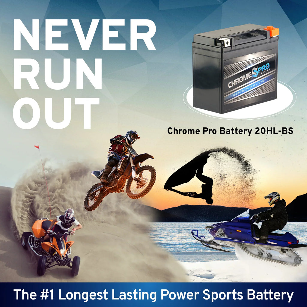 Ytx20hl-bs Sx-r Kawasaki Replacement 310 Ah, 800cc Battery Js800 for Pro 2008 12 Battery (20hl-bs Chrome Volts,18 Cca)