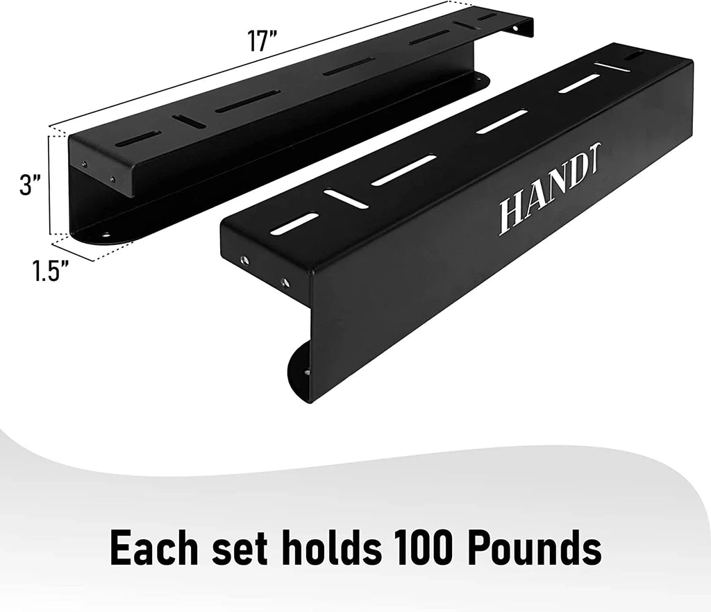 Rack Metal Sets) For Organization Racks, Rack, Ceiling (Black, Storage Garage System, Bin 4 Supports Heavy Overhead Container, Bins Duty Most