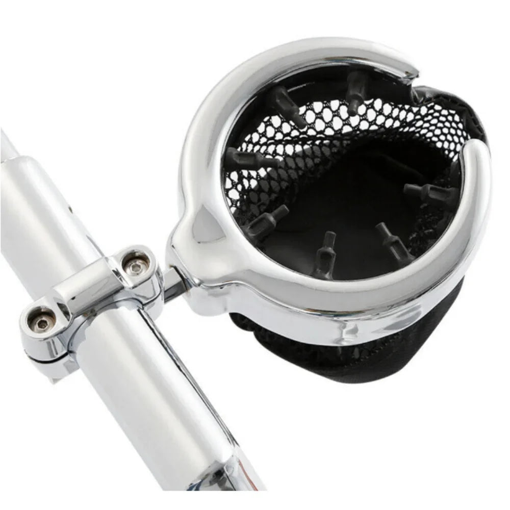 Handlebar Teledu Motorcycle Metal Basket Drink Harley For Cup Mesh Holder Universal W/