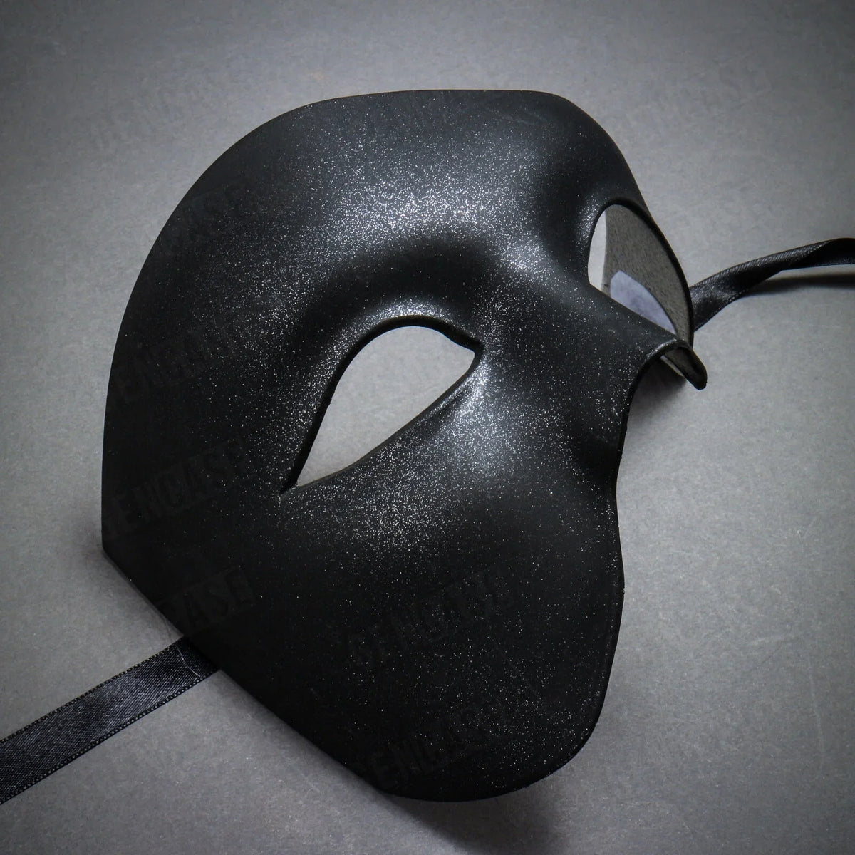 | Mask Costume Venetian Black Masquerade Plain Face Phantom Half Halloween Vintage