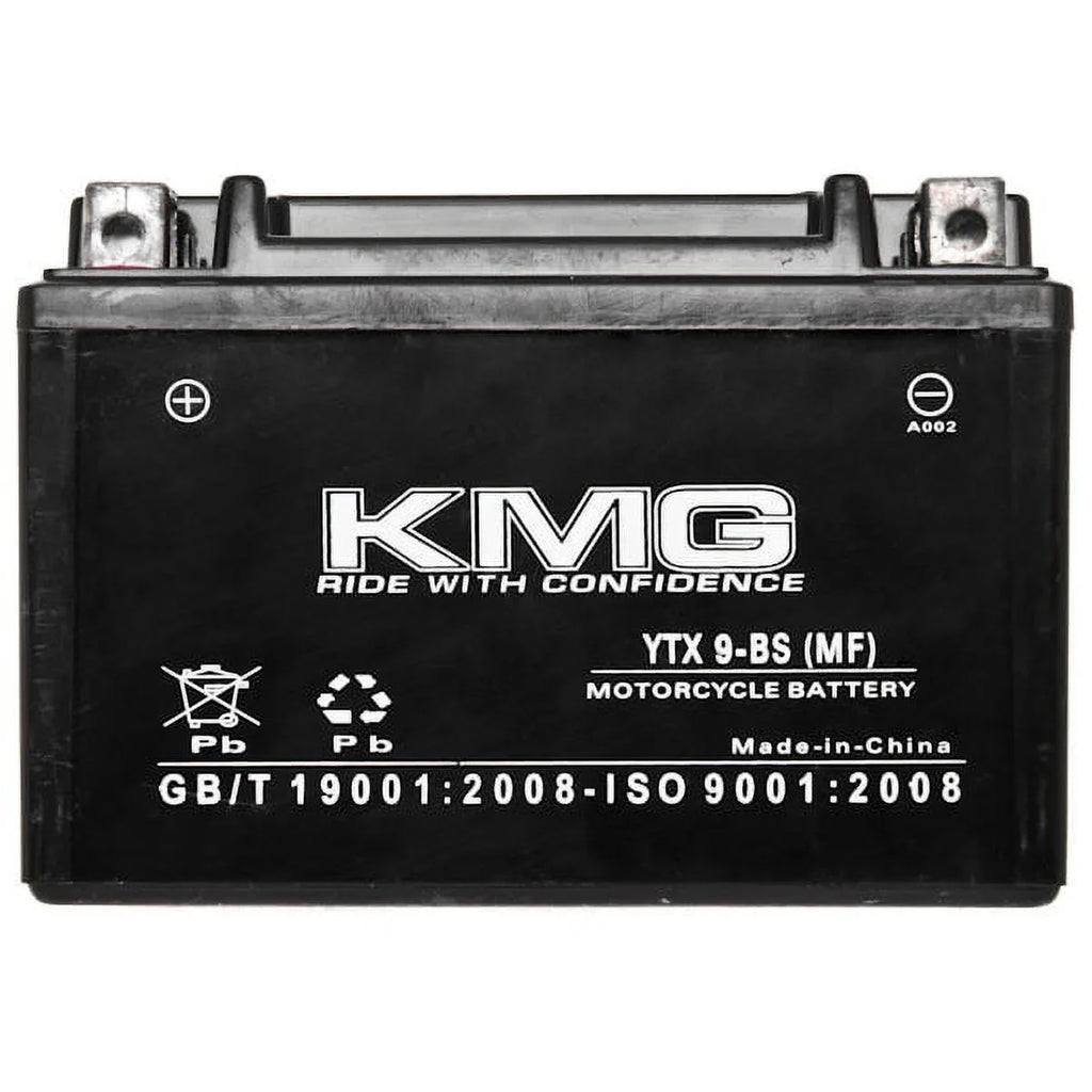 YTX9-BS 12V Motorcycle KMG Replacement Scooter Compatible Sealed Snowmobile 1997-2012 Free GSX-R600 OEM Suzuki 600 Battery Maintenance Performance Battery SMF with Powersport ATV High