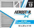 Box 13, Aerostar Carrier 2 MERV of 1/4, 16x20x4 Pleated 16x20x4 Replacement Filter, Air 1/4