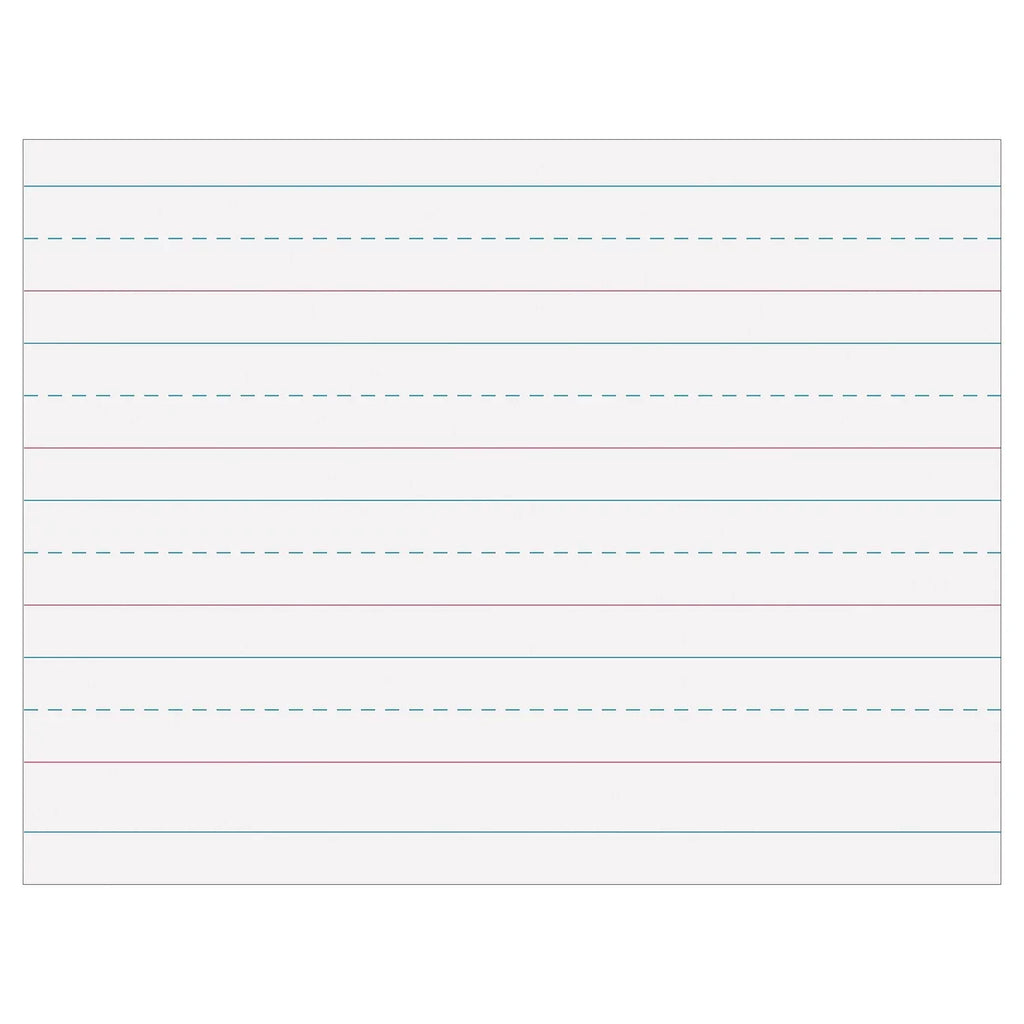 500 8" Multi-Program 1-1/8" 2 Per Pacon Pack Handwriting 10.5" x White Sheets Ruled Paper Packs
