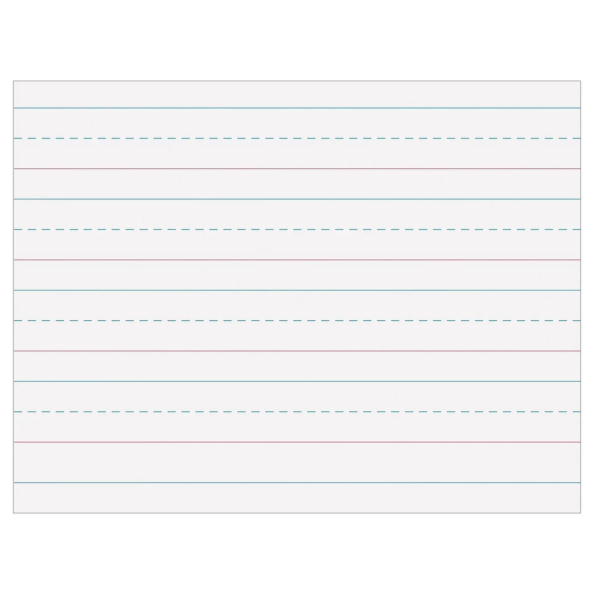 500 8" Multi-Program 1-1/8" 2 Per Pacon Pack Handwriting 10.5" x White Sheets Ruled Paper Packs