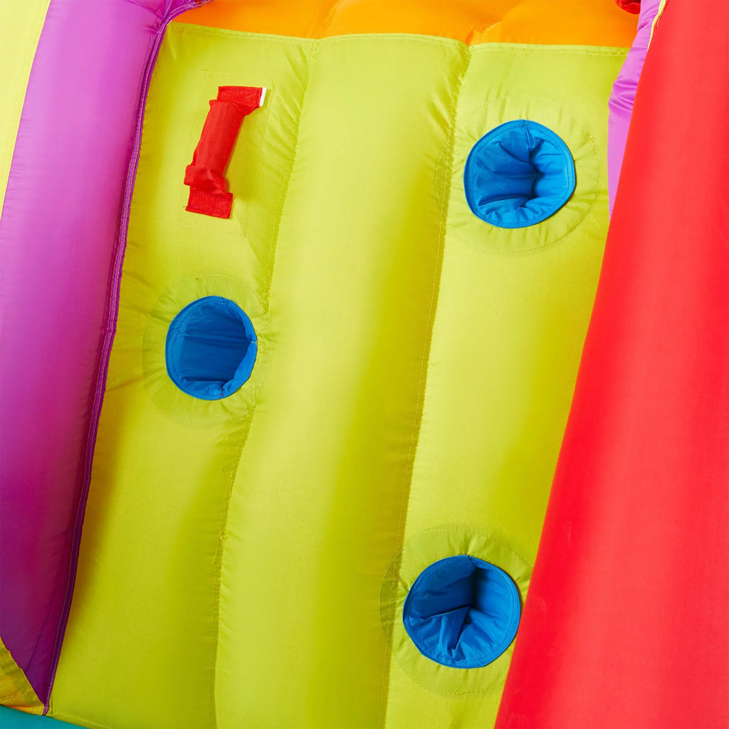 exterior House 2 & Activities Slide, Climbing Sports Bounce with Banzai Wall