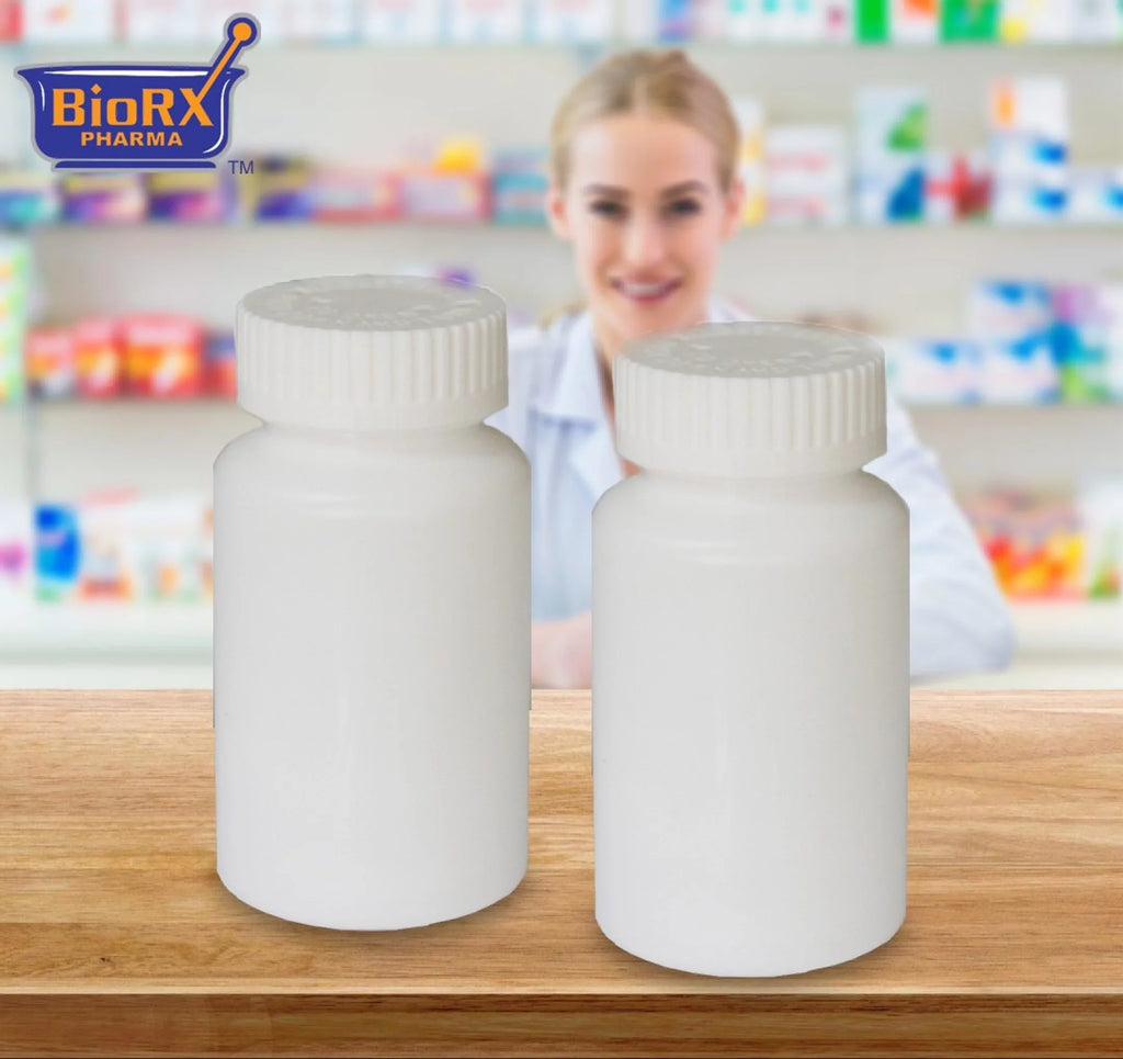 Caps Pill Bottle, BioRx 250 Mega Prescription Pharmacy Pack by Container) Child Container, of Resistant Pharmacy Dram 13 Caps, Bottle, (Pill Pharmacy Pro White Included, Sponix Vials,