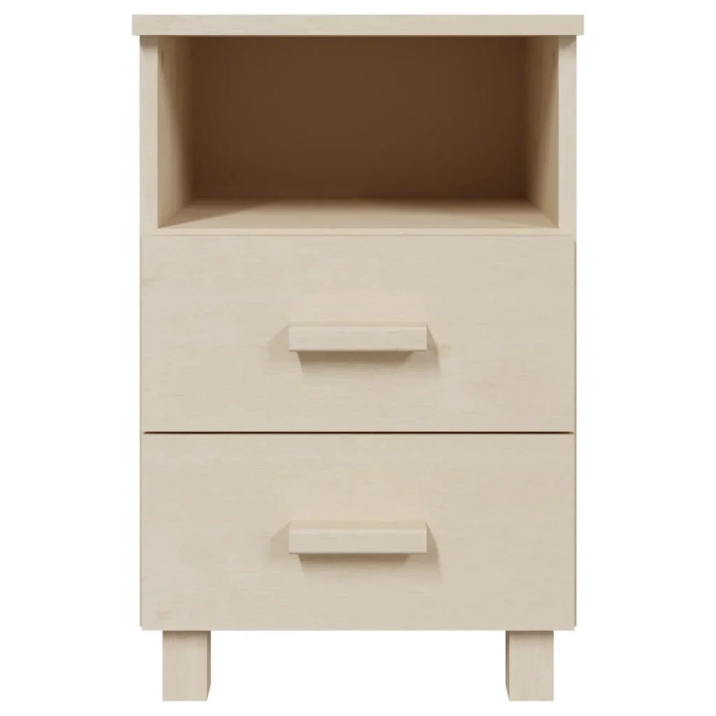 15.7"x13.8"x24.4" Htovila Cabinet Solid Pine Wood HAMAR Bedside Honey Brown