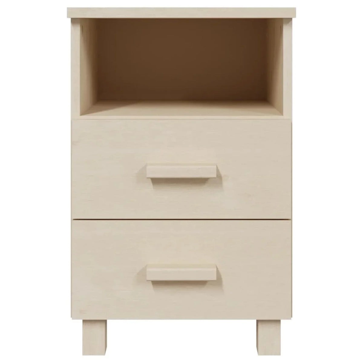 15.7"x13.8"x24.4" Htovila Cabinet Solid Pine Wood HAMAR Bedside Honey Brown