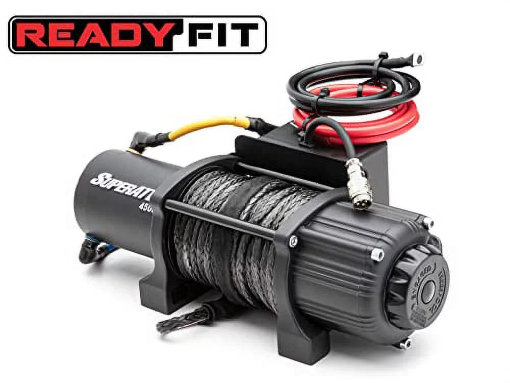 Compatible Ratio|QWM-Y-RMAX-4500 Gear Wired|50 Winch|1.3 with Wolverine Foot 4|Ready|Fit Range|3/16" Remote Steel|166:1 and 4500 HP / RMAX Winch RMAX Motor|Preassembled 2 2021+ SuperATV LB Yamaha