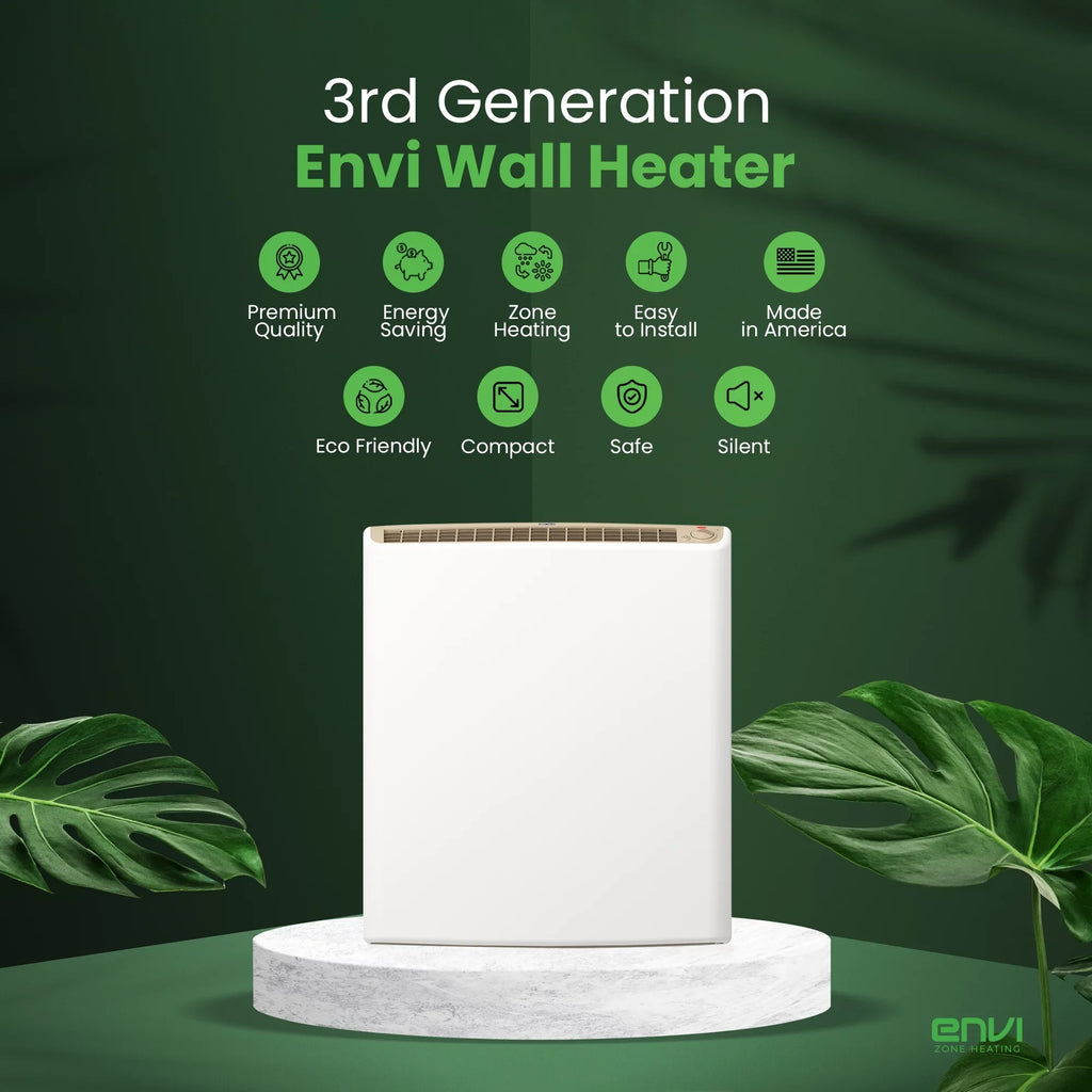 Heater Safe, Bedrooms, for Panel Thermostat Wall Garage, for Home, Protection, Comfort-Level Envi Plug-in Kitchen, Tip-Over Adjustable Efficient, Great Quiet, Electric Child Energy Bathrooms, Office,