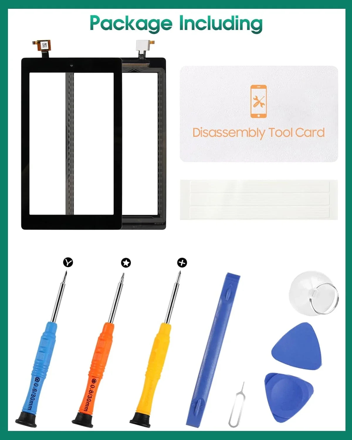 Kindle with Replacement for LCD, 7th for NO 7 Instructions(NOT Edition) 2017 Fire Part (7th Amazon 5th 2015 Touch Release SR043KL) Adhesive, NO Digitizer Screen Kids Gen, & Generation