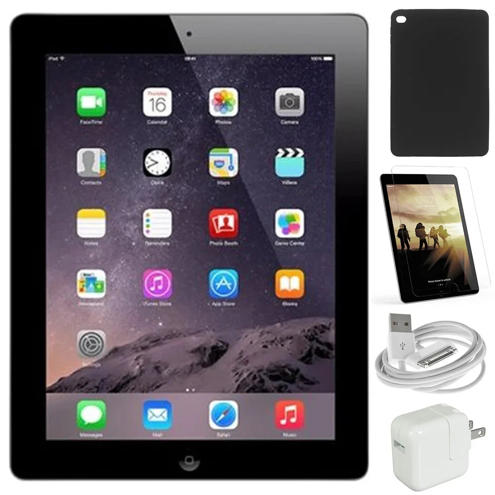 Restored Free Case, Shipping FOR Glass, Wi-Fi 2nd Charger, 9.7-inch, READ Gen. 16GB, INFORMATION Black, - and (Refurbished) Only, DESCRIPTION Bundle: MORE Tempered FULL iPad PLEASE