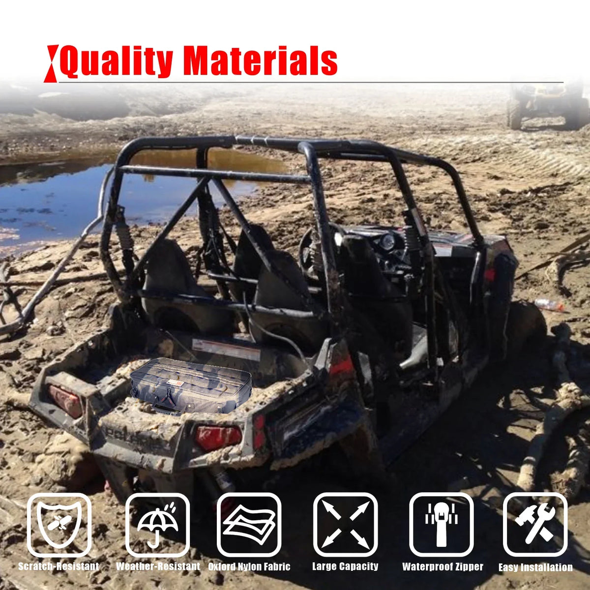 UTV Travel Storage ATV Truck Kit Universal Tool Pouch Organizer Tool Bag Tool for Portable Roll Car with Wrench Storage