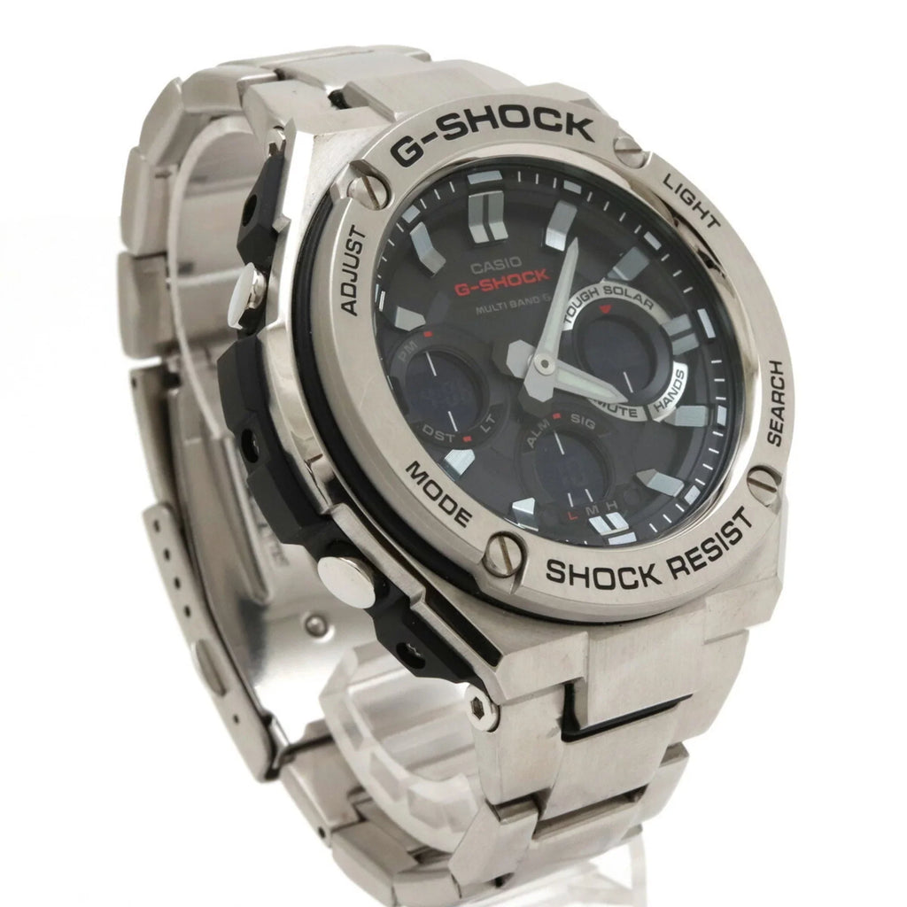steel Watch tough G multiband GST-W110D Casio 6 solar SS (Good) G-STEEL CASIO Pre-Owned men's black G-Shock
