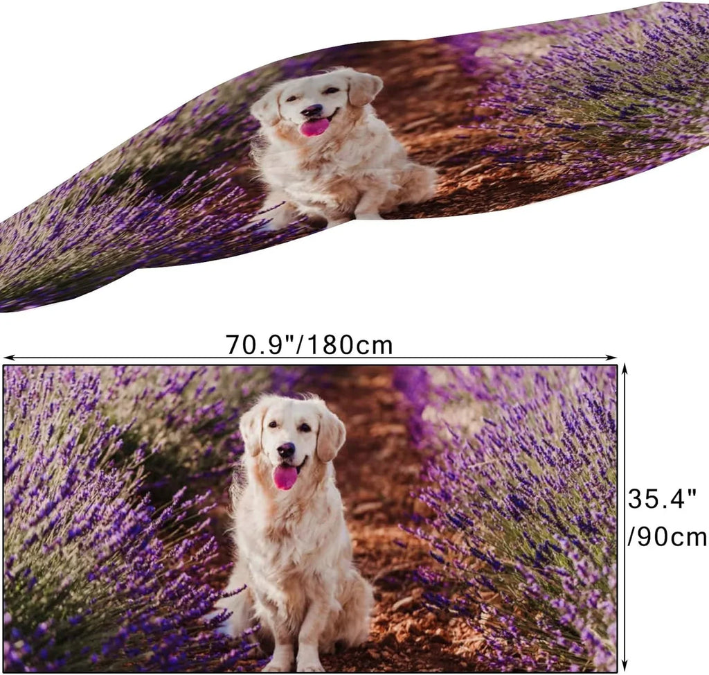 for in Women Adorable Lightweight Wrap Girls Scarf Dog Long Neck Scarves Field Retriever Shawl Hyjoy Golden Lavender Silk