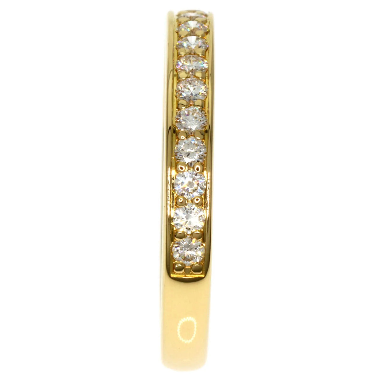 K18 Eternity Women's Cartier CARTIER Ring Pink (Good) #50 Pre-Owned Half Diamond Gold