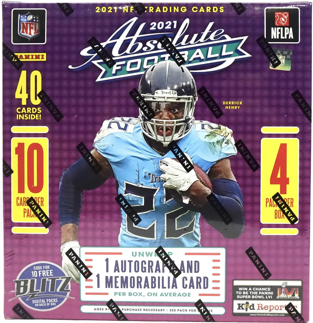 Panini Box Teal Exclusive Football Absolute Parallels Mega 2021 Fanatics