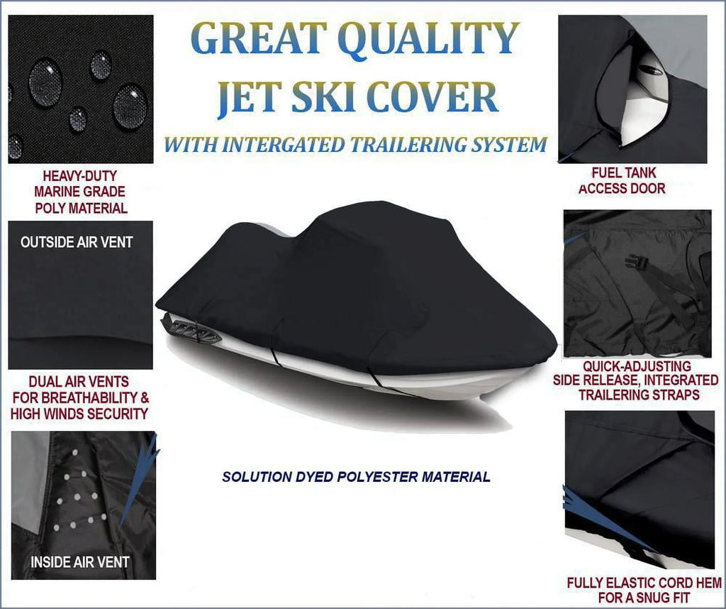 Wave 1997 SKI Cover Seater 1996 600D for Blaster BLACK JET Yamaha 1-2 Compatible II PWC