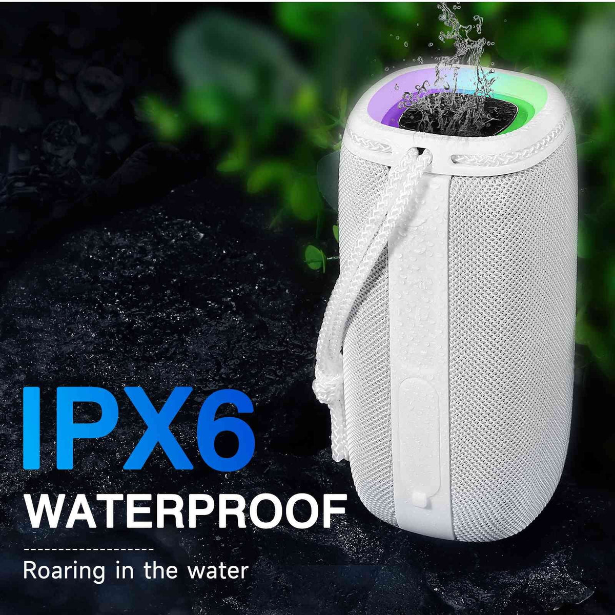 Scorpio Speaker, for HD 360° Q51 White Bass, Surround with True BT5.3, Wireless Punchy - Sound UrbanX Pairing, LG IPX5 Speaker Series Portable Waterproof Bluetooth Speakers