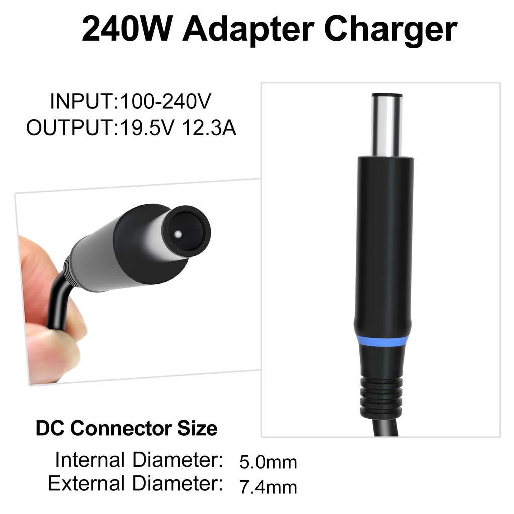 180W R1 R3 G5 Dell Power M4300 G3 15 R5 Laptop 17 M6700 Cord M14X M17X M6400 M11X AC R2 Dell Charger G7 Adapter Alienware M6500 7540 Supply for Precision 240W 7710 M17 Fit R4 M6800 M15
