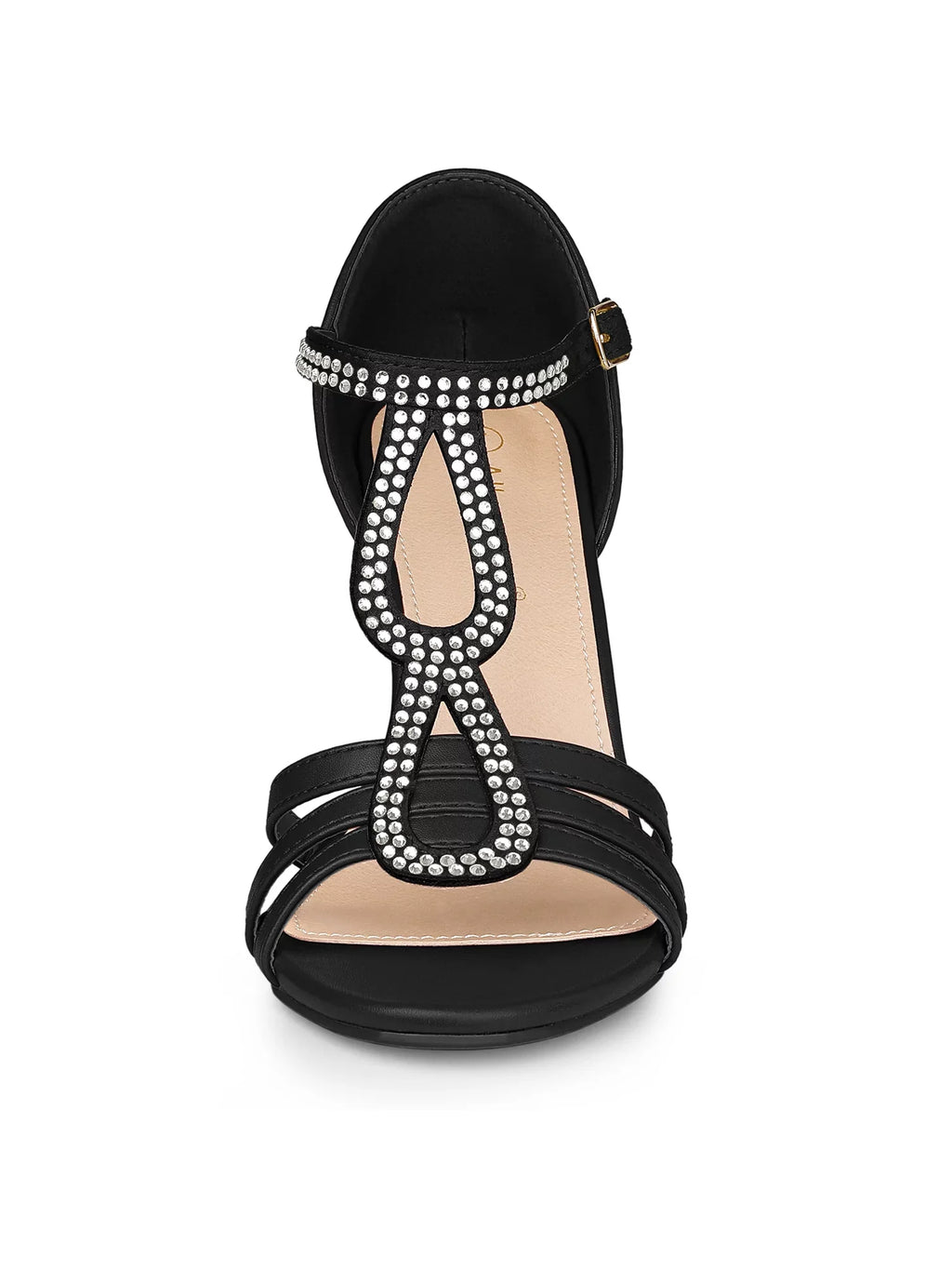 Ankle Allegra Women's Strap Open Heels Stiletto Rhinestone K Sandals Toe
