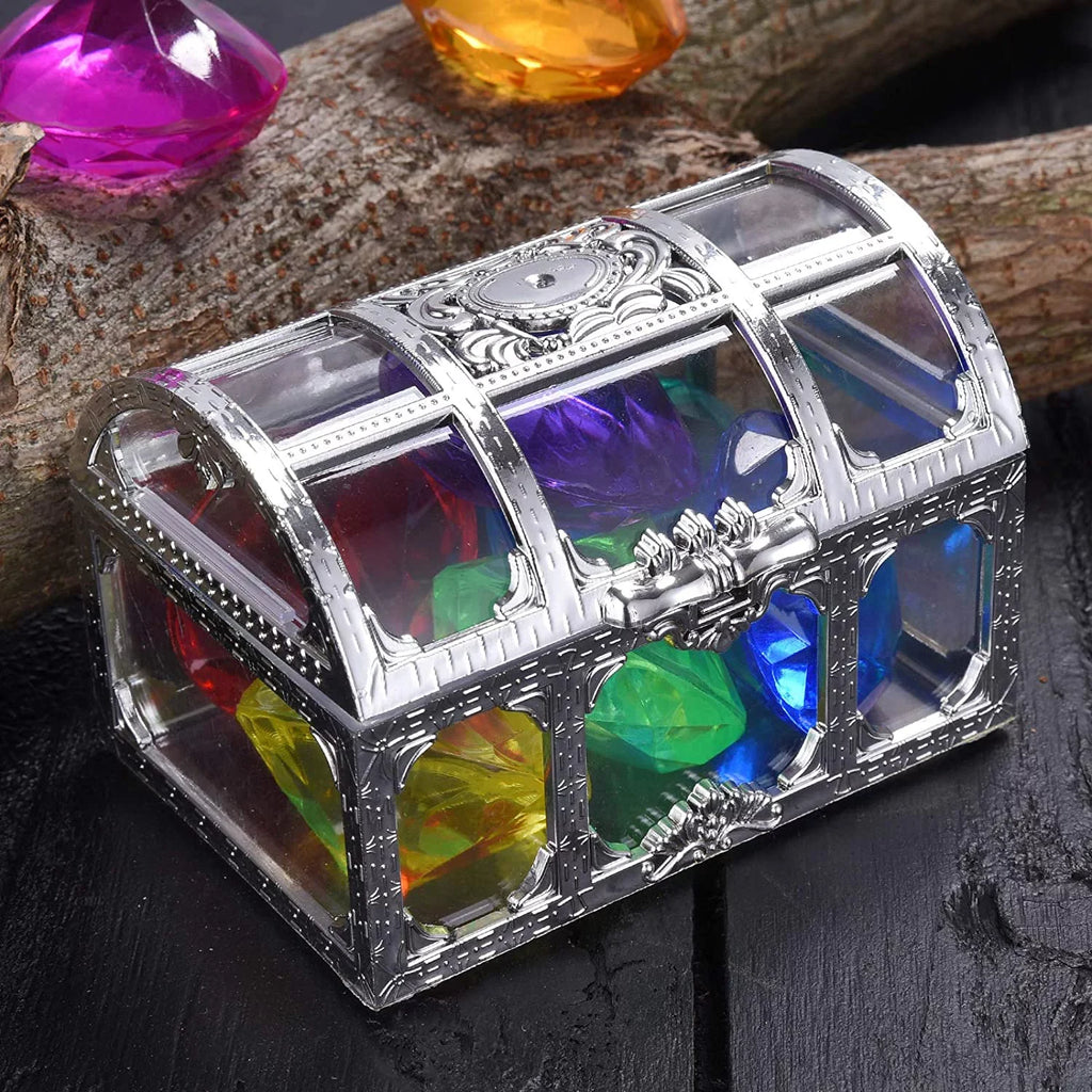 Toys Sets Diamonds white) Colorful (silver Set Underwater Diving Treasure Set Set Diving Treasures Toy Gem Toy Swimming Gift Pool for Dive Pool Pirate Box 6 Swimming Throw Toy Big Use with Gem Summer