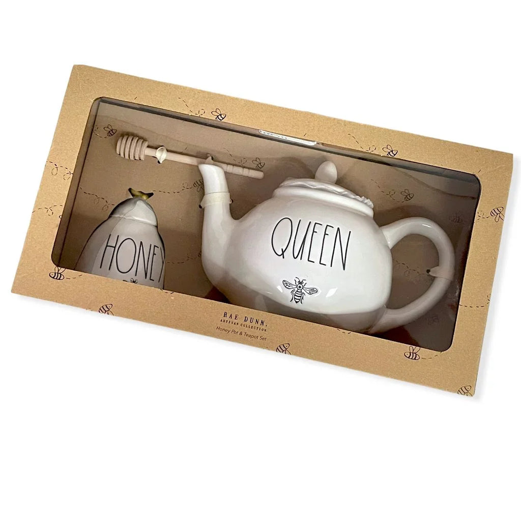 Rae Dunn Pot 11.5 Queen Jar Set Teapot oz and 59.2 Gift Honey By Magenta oz