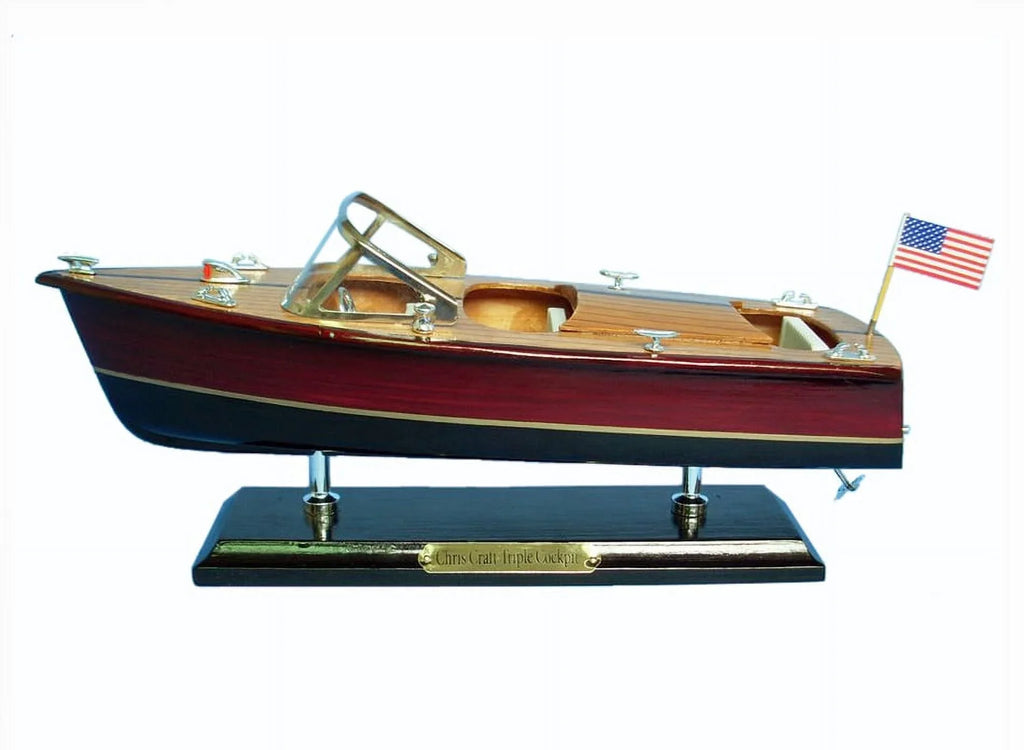 Speed Triple in. Model Boat Chris 14 Triple Decorative Ships Craft 14 Handcrafted Cockpit Cockpit