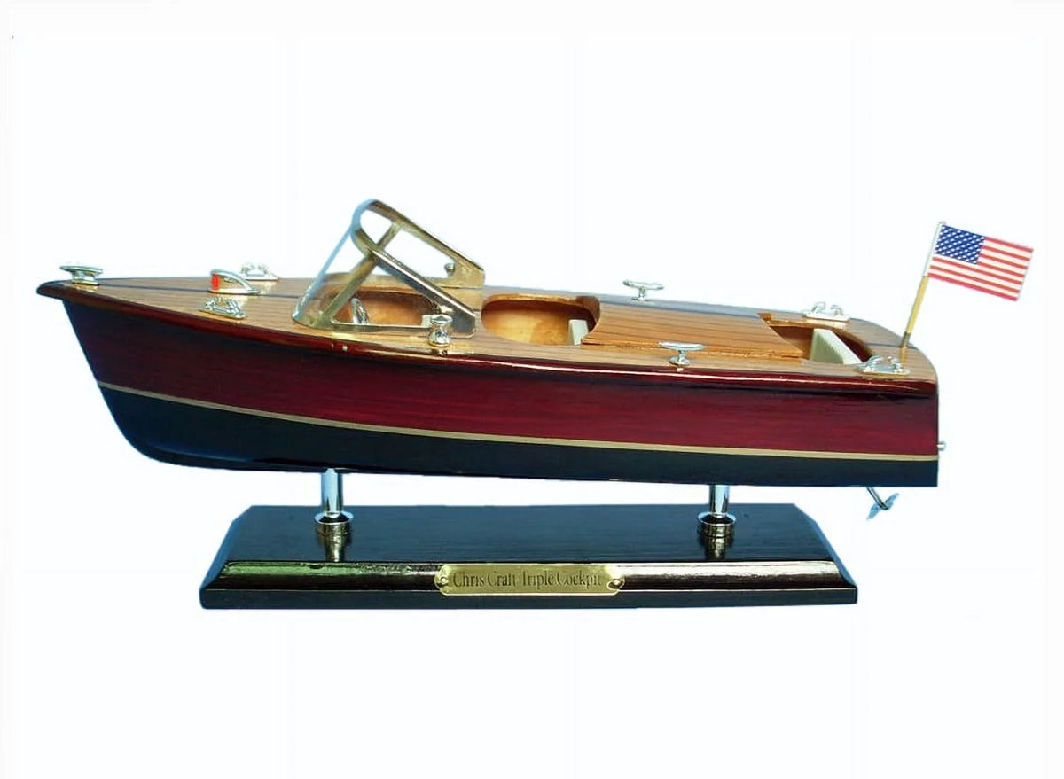 Speed Triple in. Model Boat Chris 14 Triple Decorative Ships Craft 14 Handcrafted Cockpit Cockpit