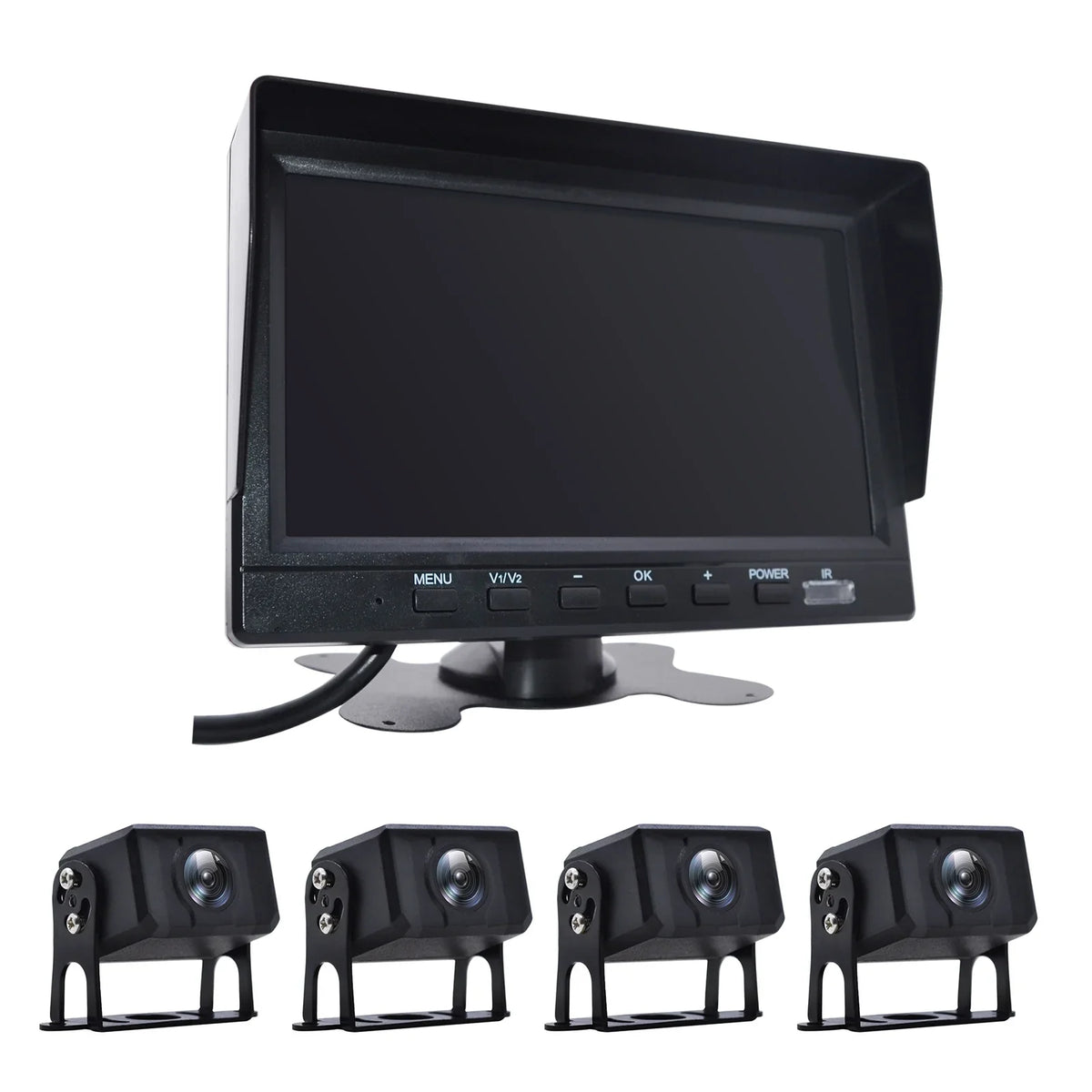 RV DVR Driving View Camera Recorder Bus+4 7" for Rear Truck Video Backup Monitor