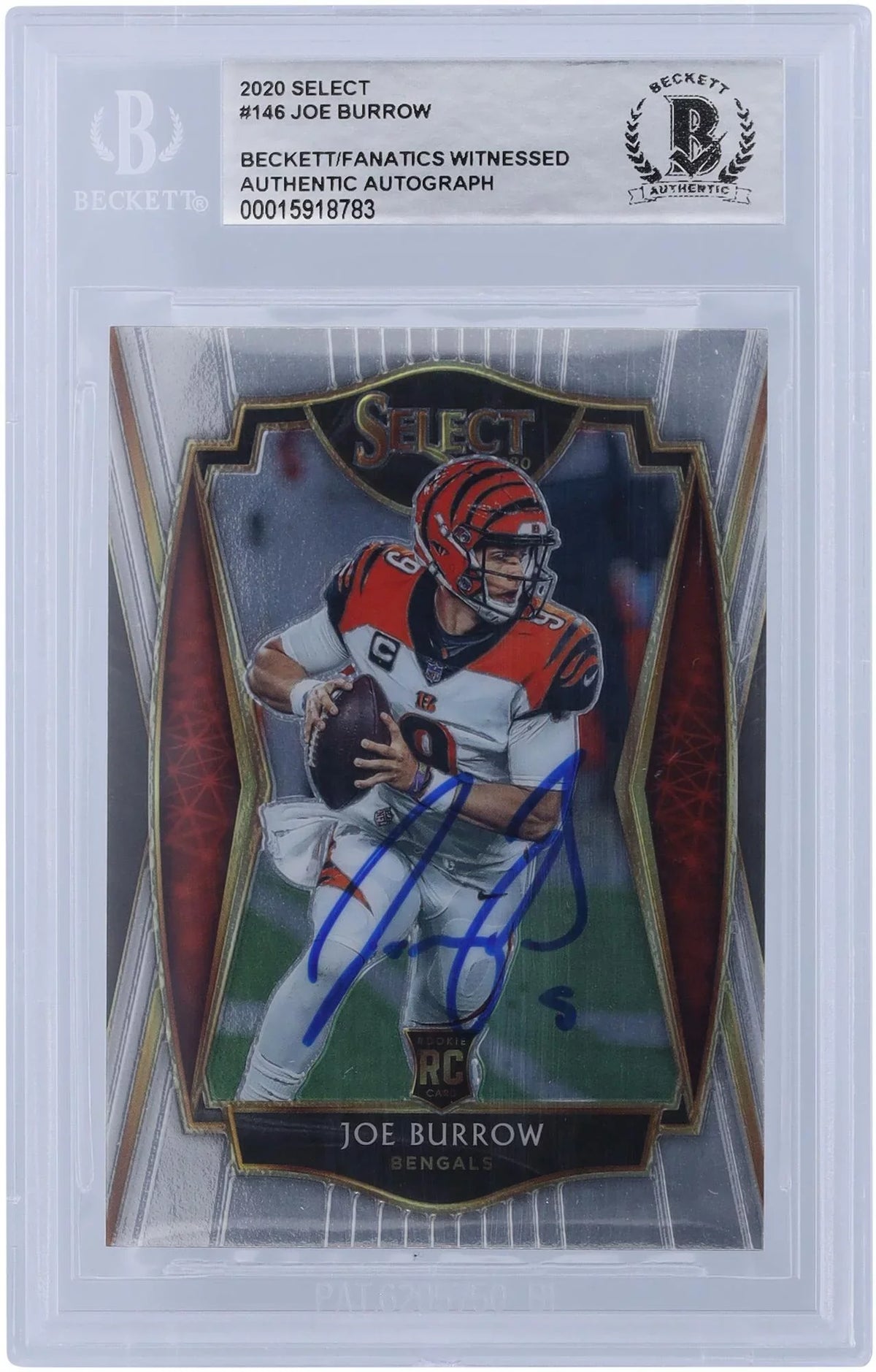 Panini Card Rookie Authenticated Certified Level Authentic Fanatics Fanatics 2020 Burrow Autographed Beckett Cincinnati Premier - Select Bengals #146 Joe Witnessed