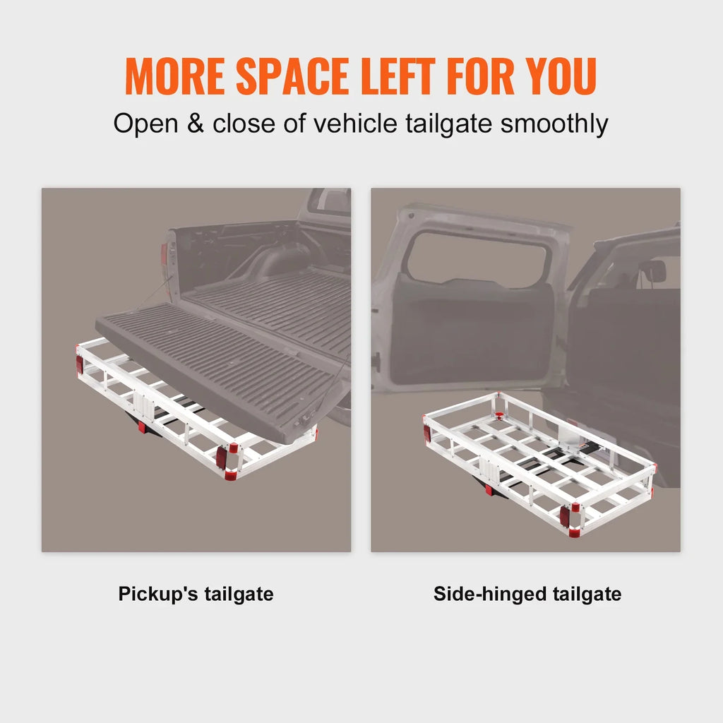 2" SKYSHALO Cargo 6 Hitch Carrier 20 500lb Receiver Mount 47 in x Aluminum x For