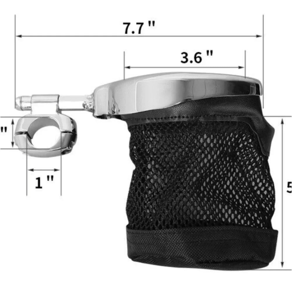 Handlebar Teledu Motorcycle Metal Basket Drink Harley For Cup Mesh Holder Universal W/