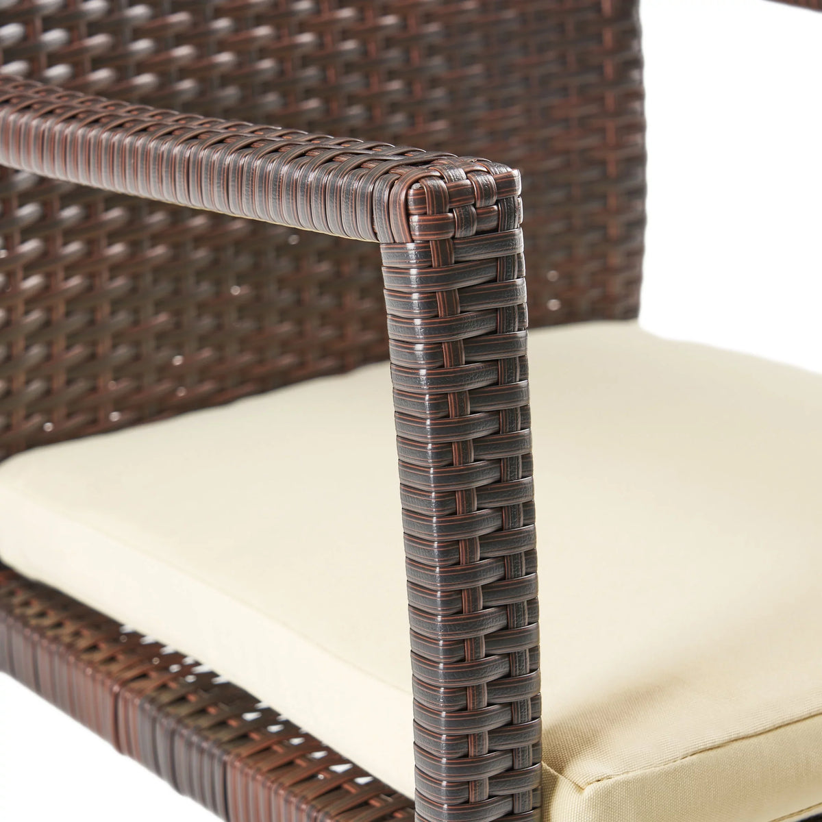 8 Expandable Cream Set, Wicker Dining Brown, exterior Maxwell Wood and Seater