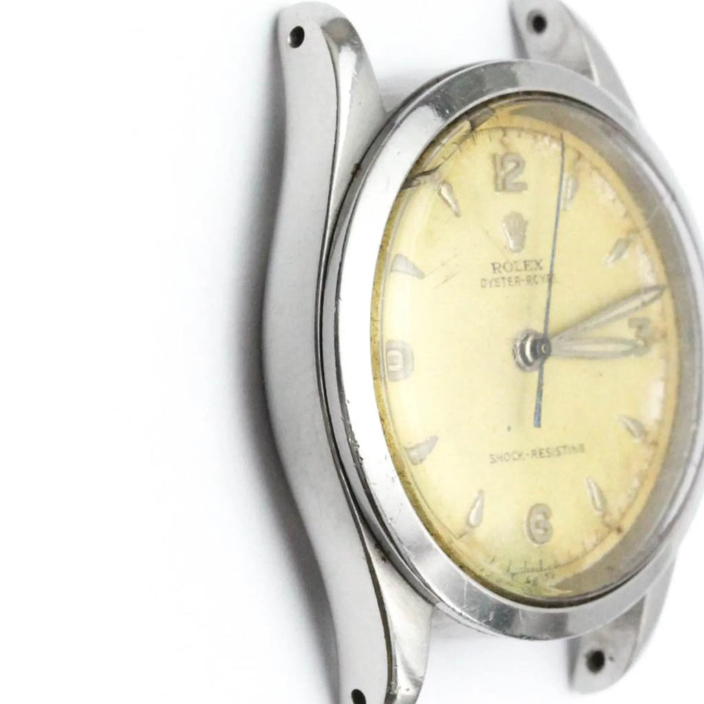 Hand-Winding Vintage Royal Steel Stainless Watch Pre-Owned Oyster 6244 BF560574 (Fair) Mens