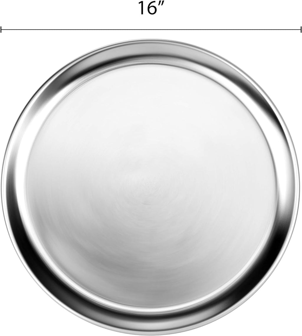 Pizzeria Rim- Home Aluminum Kitchen for Tray & Set Pizza Pizza Tray Restaurants Round TrueCraftware- Bakeware Pizza Tray Pan 3 17” Baking Round of Wide Tray Pan Baking