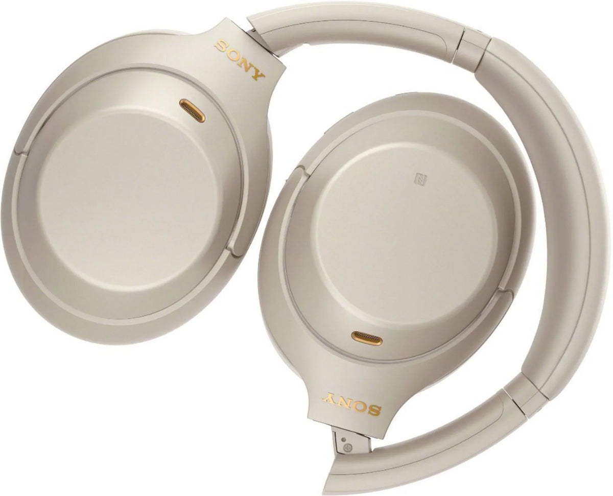 (Silver Charger Bundle + WH1000XM4) Headphones Over-Ear Wireless Noise-Canceling USB Wall WH-1000XM4 Type-C with Cable