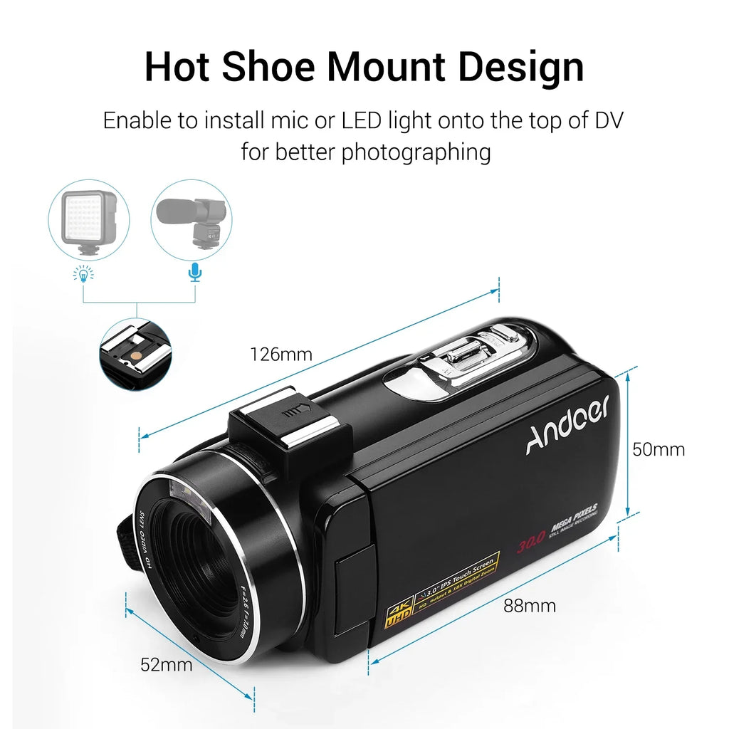 3.0 Mount IPS 18X Andoer IPS inch Monitor 3.0 Wide Video Inch 3.0 DV ro Camera,Handheld Camera Burst QISUO Function Lens Sh Video Inch Burst inch Professional Mount ERYUE Mount DV 3.0 IPS 0.45X Lens