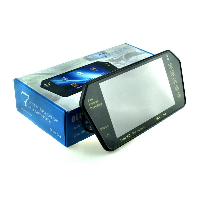 Photo Full with Mp5 FM Display Slot Car RearView Monitor TF inch Car 7" Built-in USB Bluetooth LCD HD Mirror TFT