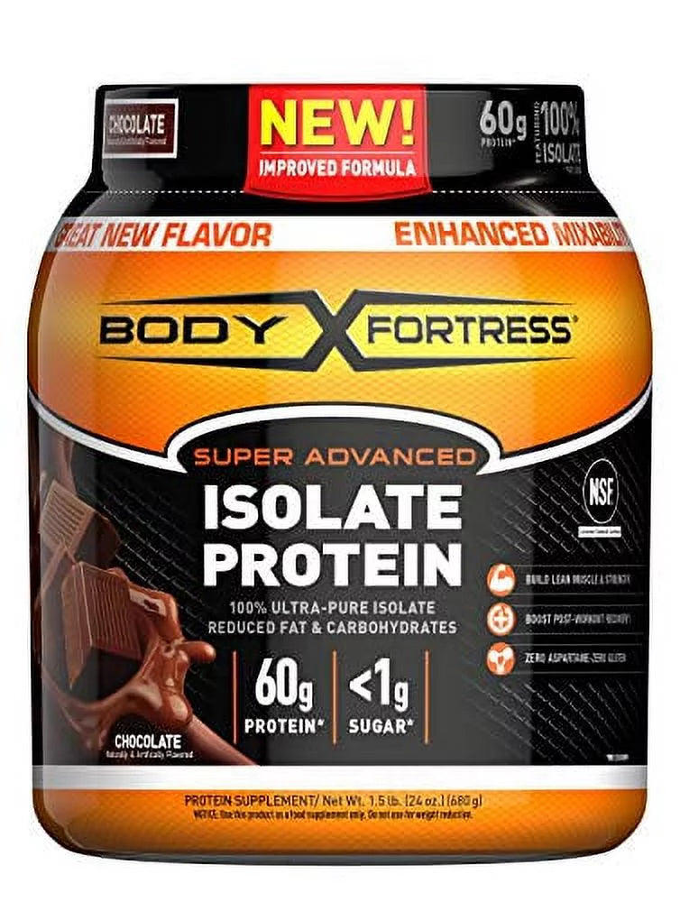 Fortress lbs 1.5 Chocolate, Powder, Isolate Protein Advanced Body Super Gluten Free, Vary) May (Packaging Whey