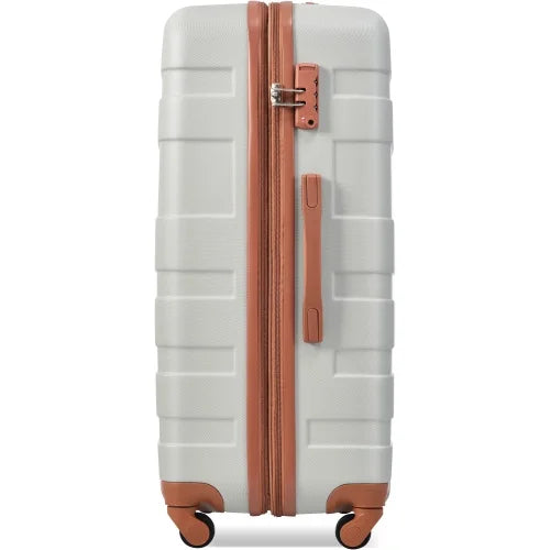 sets Sets ABS Hardshell 3pcs 20''24''28''( Hardside Expandable New Lightweight Suitcase Light Durable Model Luggage with Wheels Grey Spinner Lock Brown) Suitcase Luggage TSA and Clearance