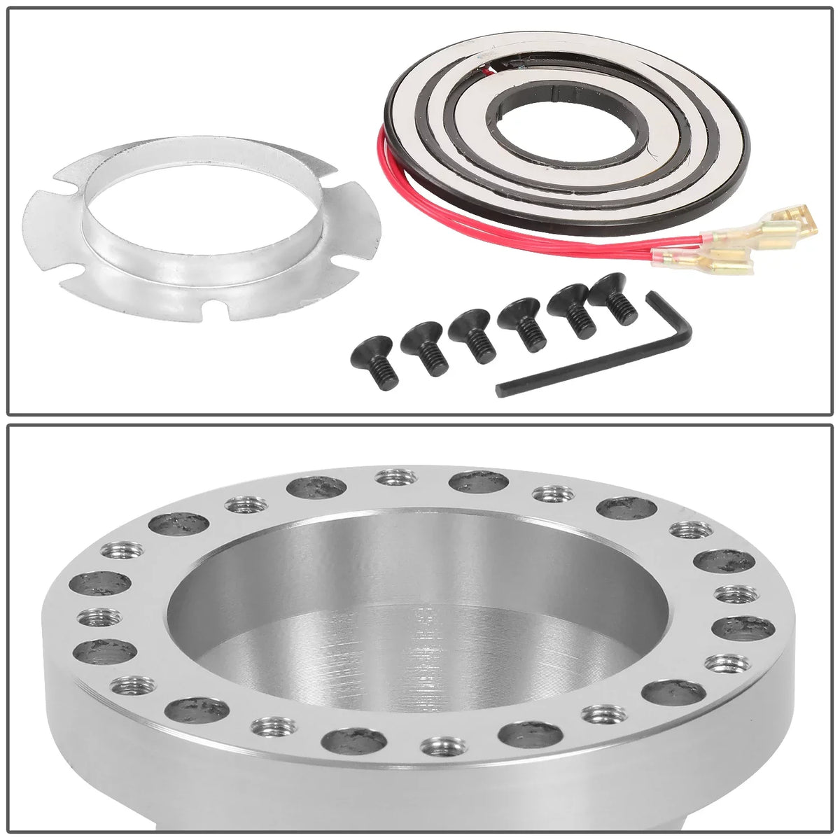 HUB-ZTL-9061-SL Wheel 1984 2006 For DNA Thunderbird Hub Adaptor Motoring Aluminum Mustang Boss Billet to Pattern Kit Steering Ranger 6-Bolt Silver