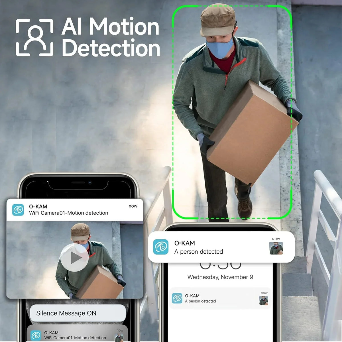 Storage, with Security Camera SD/ Wireless exterior, Motion Audio Powered for Color Security 2K (BW4-G-4Pack) Fee, Cameras AI Night 2-Way Battery No Free Detection, Cloud IP65, Monthly Home Vision,