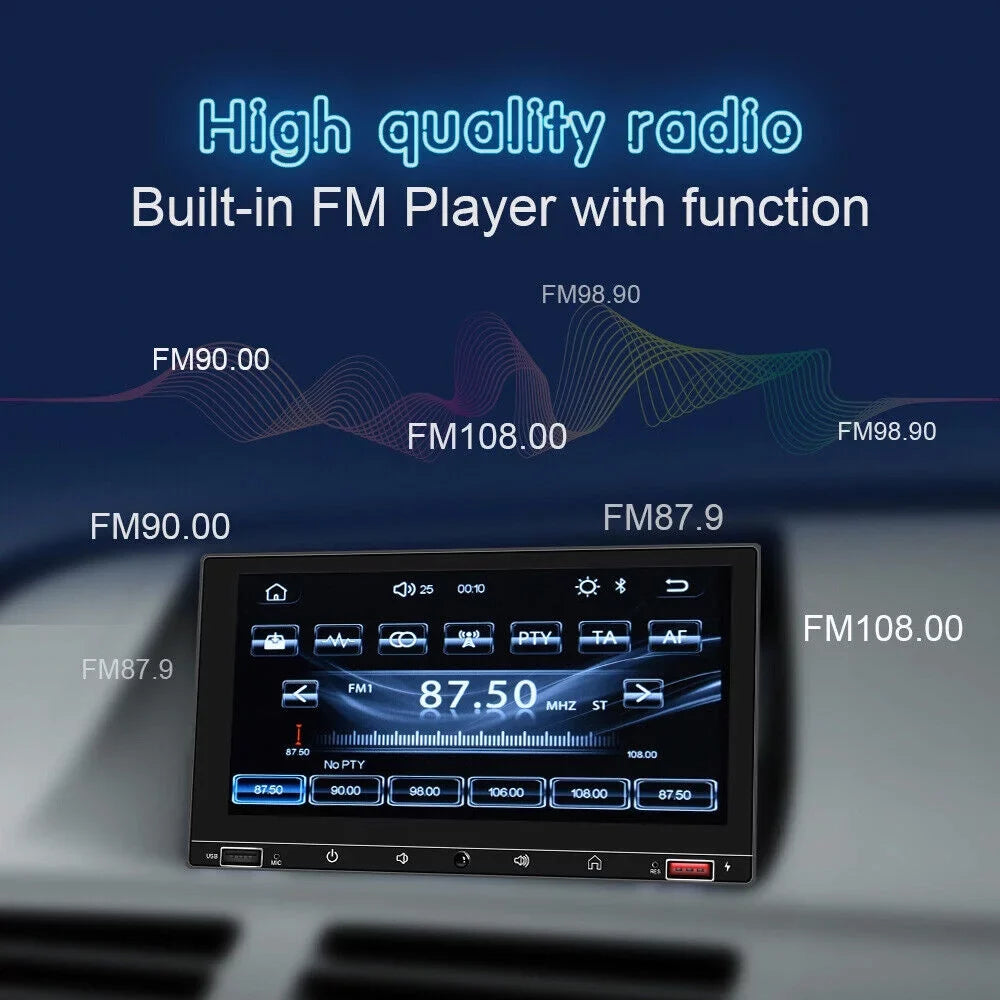 Carplay FM 7" Screen, Car Stereo KingFurt & with Play Link Android MP5 Camera Radio, Mirror Auto HD