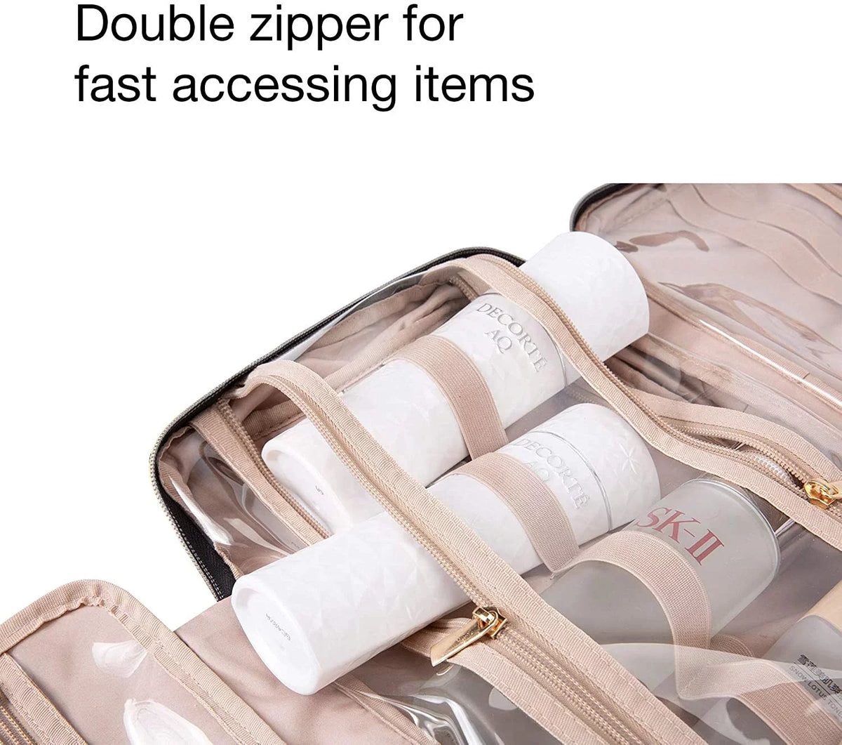 Hook, Sized Cosmetic with Toiletries Bag Shampoo, Organizer liquid-resistant Travel for Hanging Accessories, Bag Makeup Full Bag Container, Toiletry Travel